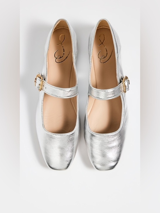 Sam Edelman Shoes - Sam Edelman silver leather Mary Jane’s